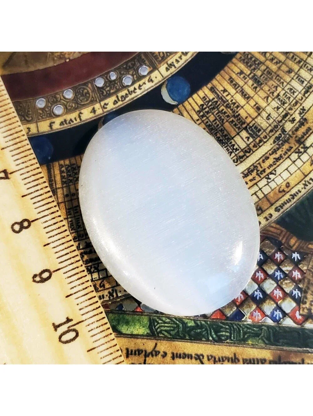 Large White XL Fiber Optic Cats Eye Glass 40x30mm Domed Oval Glass Cabochon